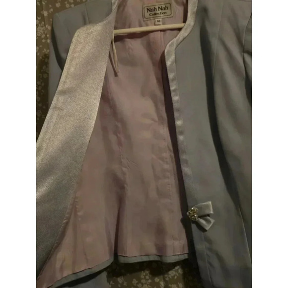 Women's Nah Nah Collection Blazer, Size 12, Light Blue - Picture 6 of 7